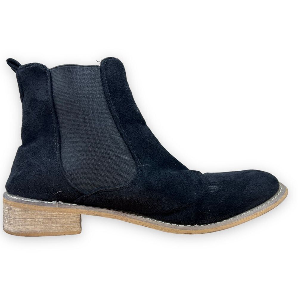 Seven7 Chelsea Boots Men Size 9 Black Oakwood Chelsea Urban Chic Faux Suede‎ - Picture 7 of 12